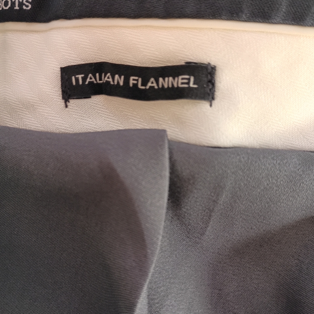 Talbots Windsor Italian Flannel Wool‎ Blend Dress Pants Women Size 10 Gray - Picture 9 of 11